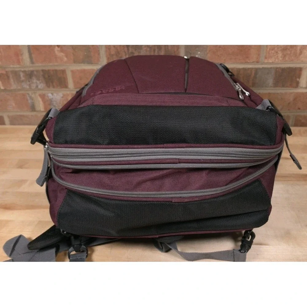 eBags Mother Lode Travel Backpack Convertible Expandable Luggage Burgundy